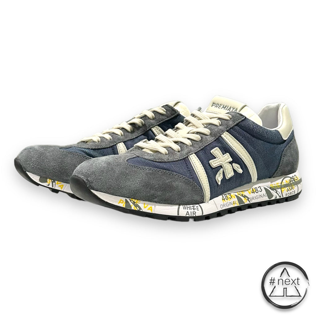 (#O) Premiata - sneakers LUCY var. 6620 - Blu denim, grigio. - ANDY #NEXT