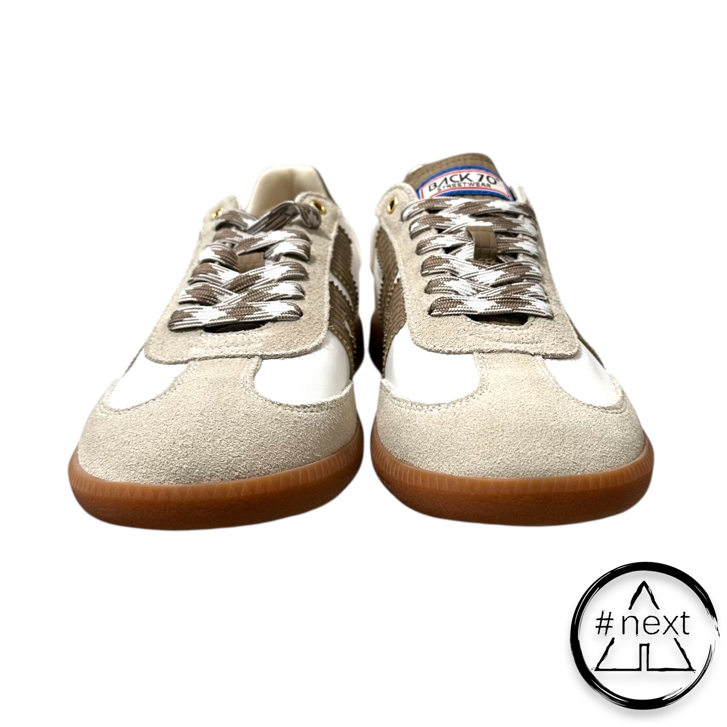 BACK70 - Sneakers GHOST - bianco, tortora.