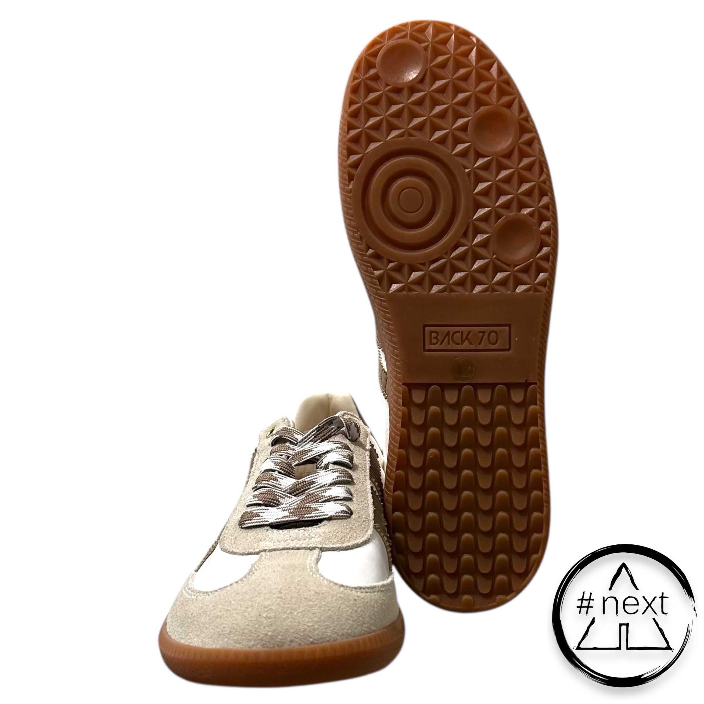 BACK70 - Sneakers GHOST - bianco, tortora.