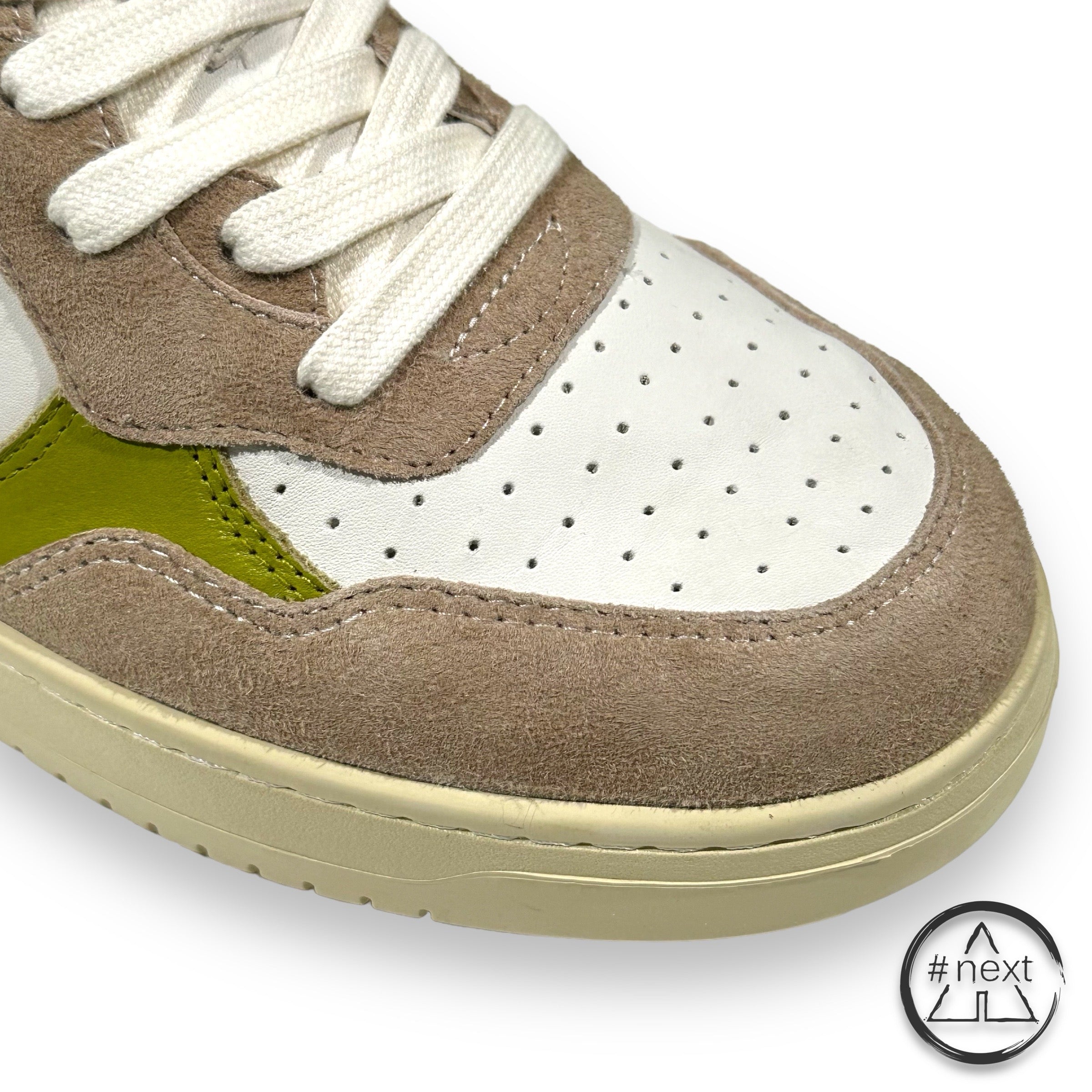 (#F) BACK70 - Sneakers XSLAM - Bianco, beige, pistacchio. - ANDY #NEXT