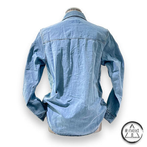 BL.11 - Overshirt in denim con patch cucite - Light blue.