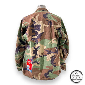 BL.11 - Overshirt originale con patch cucite - Camouflage