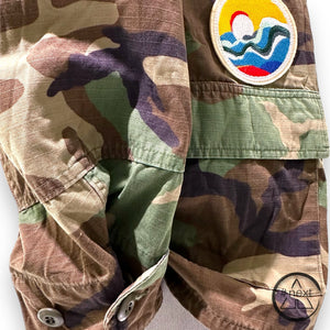 BL.11 - Overshirt originale con patch cucite - Camouflage