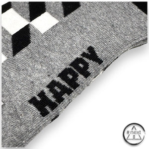 Happy Socks - Calza - Crew - Filled Optic Sock - Grey. - ANDY #NEXT