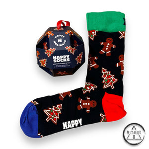 Happy Socks - Calzini - 1 - Pack Bauble Sock Gingerbread Cookie Gift Set