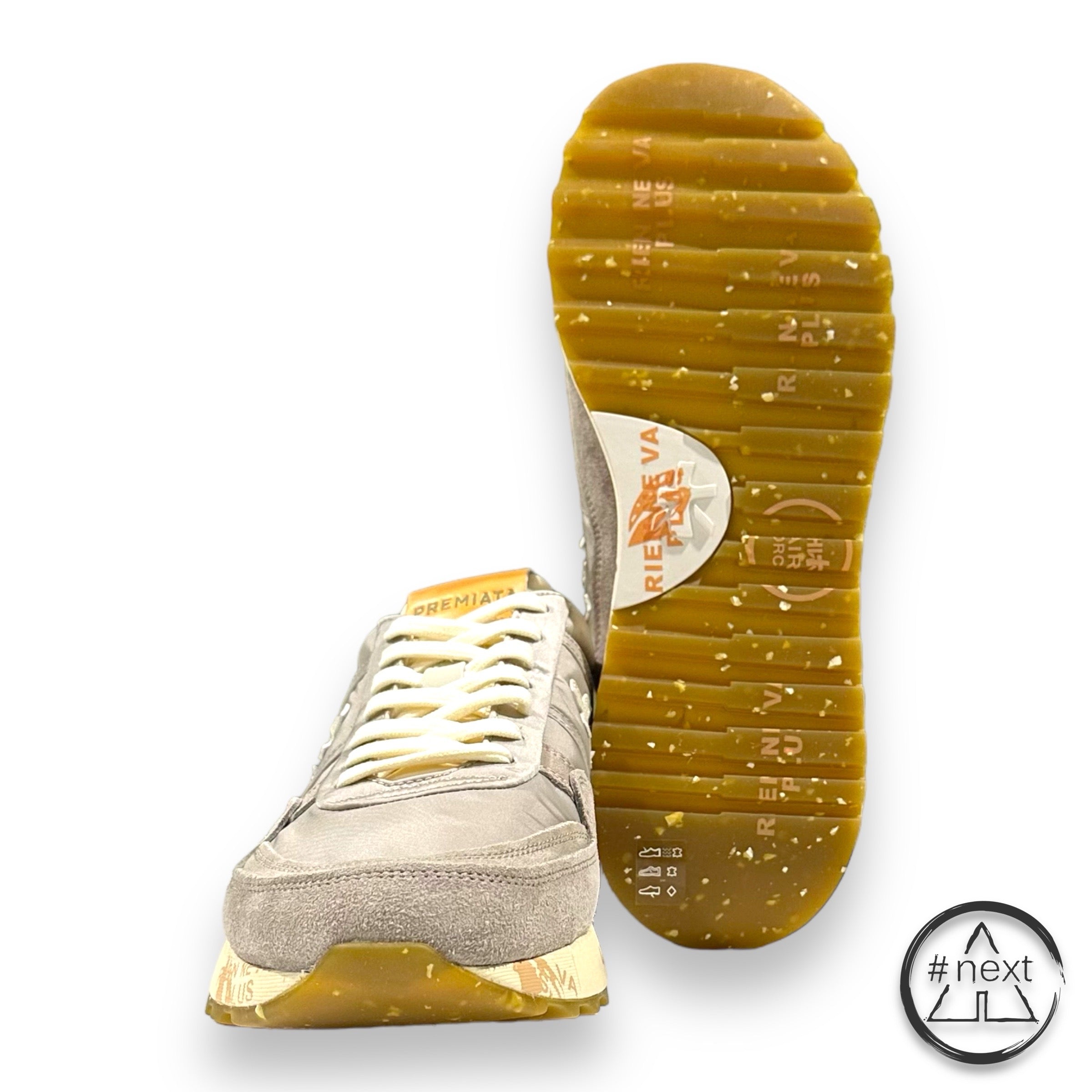 (#H) Premiata - sneakers LANDECK var. 6609 - Grigio, arancio. - ANDY #NEXT