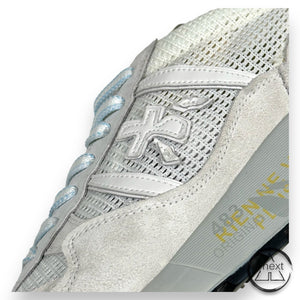 (#F) Premiata - sneakers LANDECK var. 6629 - Off white, lime. - ANDY #NEXT