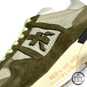 (#G) Premiata - sneakers LANDECK var. 6630 - Verde, oliva, beige. - ANDY #NEXT