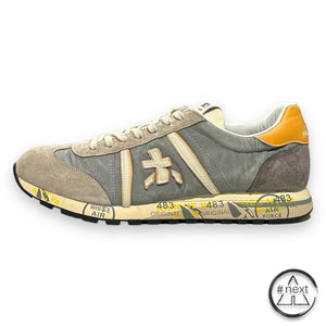 (#C) Premiata - sneakers LUCY var. 6603 - Grigio, arancio. - ANDY #NEXT