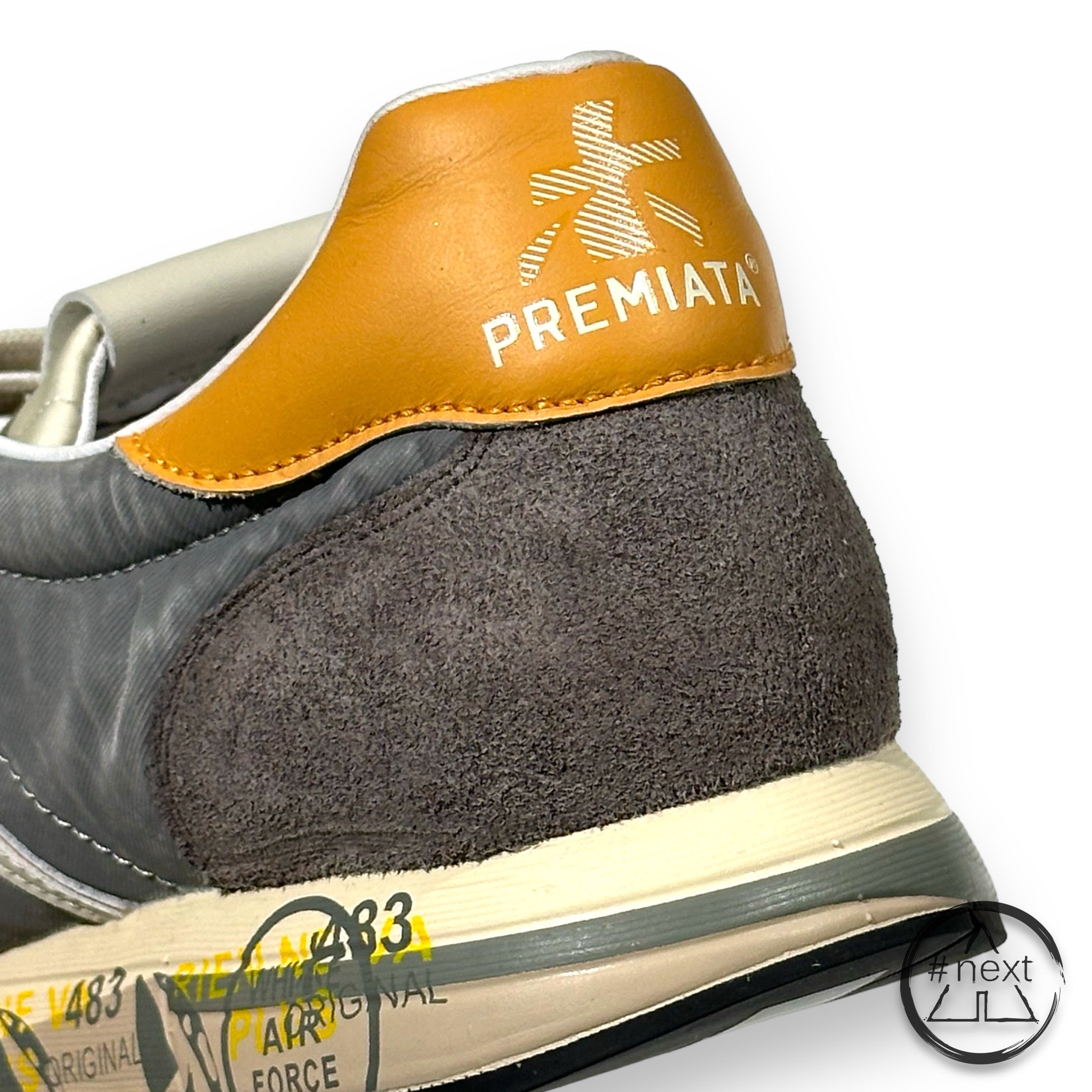 (#C) Premiata - sneakers LUCY var. 6603 - Grigio, arancio. - ANDY #NEXT