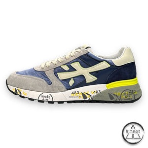(#A) Premiata - sneakers MICK var. 6819 - Blu, giallo, beige. - ANDY #NEXT