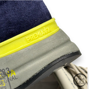 (#A) Premiata - sneakers MICK var. 6819 - Blu, giallo, beige. - ANDY #NEXT