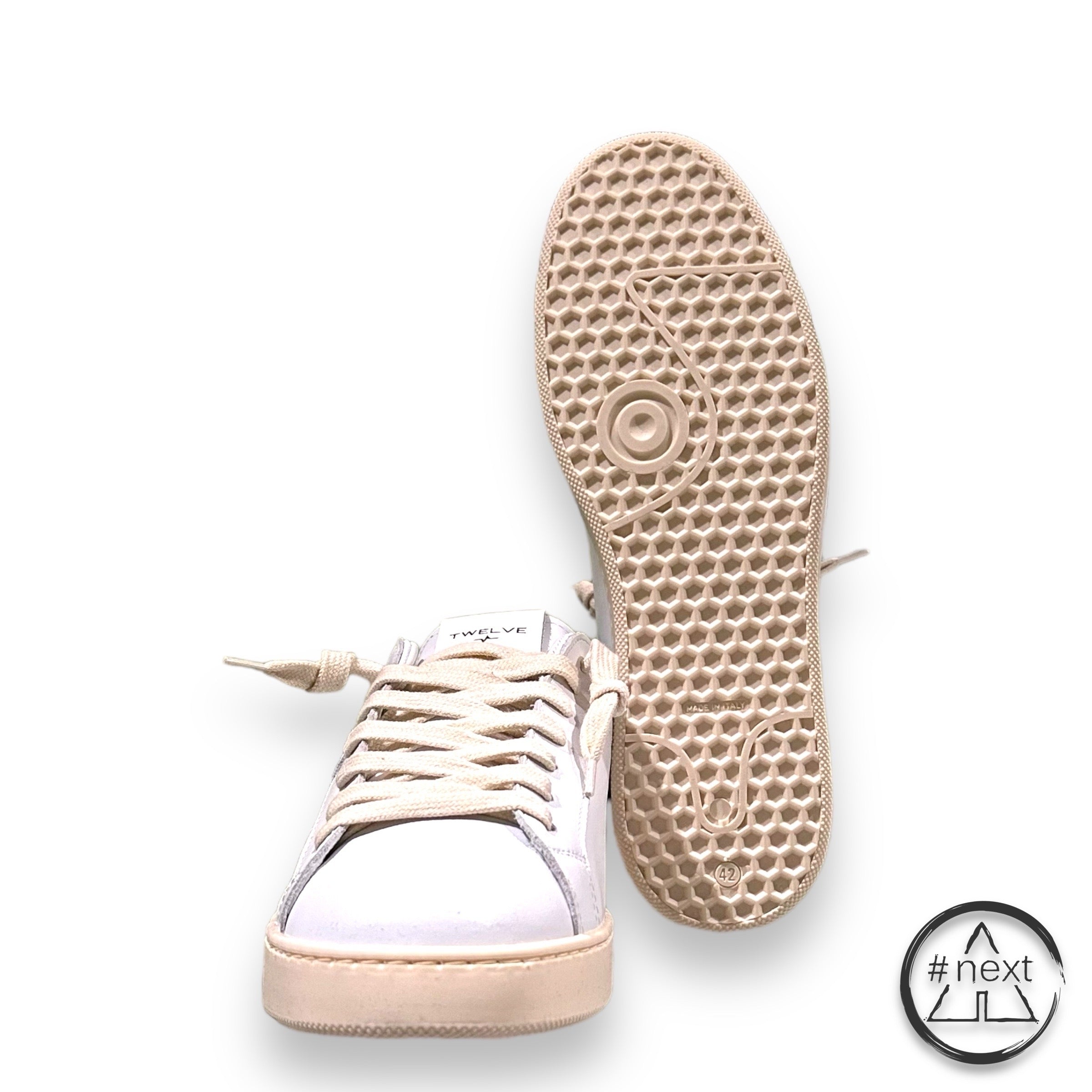 (#C) TWELVE - Sneakers CLASSIC - Bianco, Blu. - ANDY #NEXT