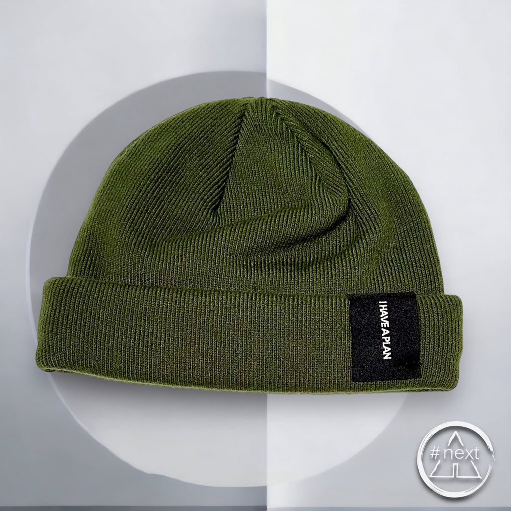 nngr2 - Beanie con risvolto regolabile - I HAVE A PLAN - Army Green. - ANDY #NEXT