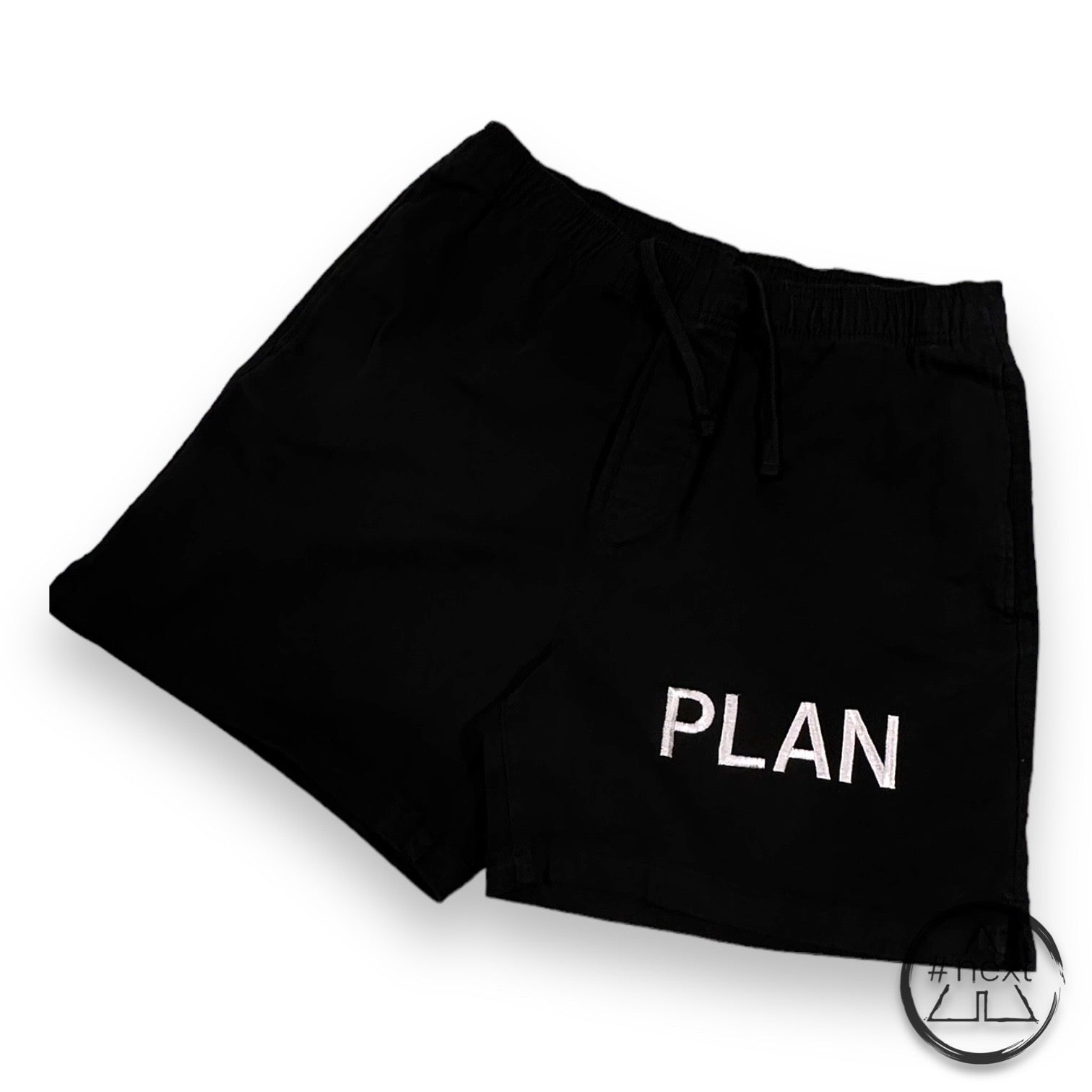 nngr2 - SHORTS in cotone 100% - I HAVE A PLAN (PLAN)  - nero.