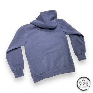 notprinted - Felpa Hoodie cappuccio DELTA rally - Blu navy. (capo dipinto a mano)