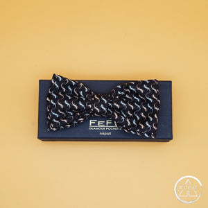 Fefè Napoli - Papillon in seta - Geco, blu. - ANDY #NEXT