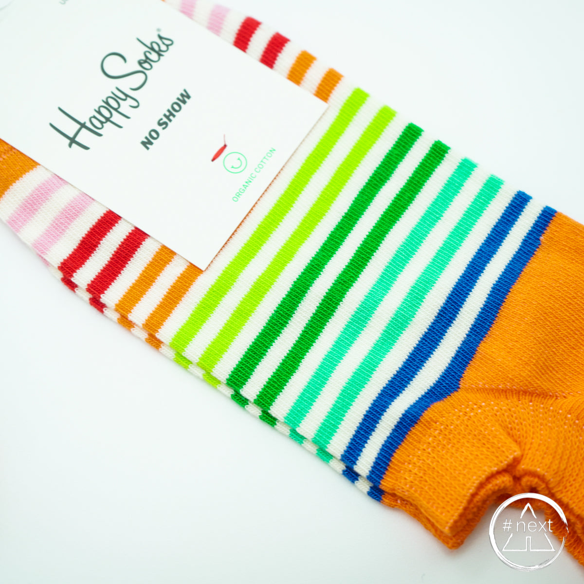 Happy Socks - Calza salvapiede - No show - Stripes - organic cotton - ANDY #NEXT