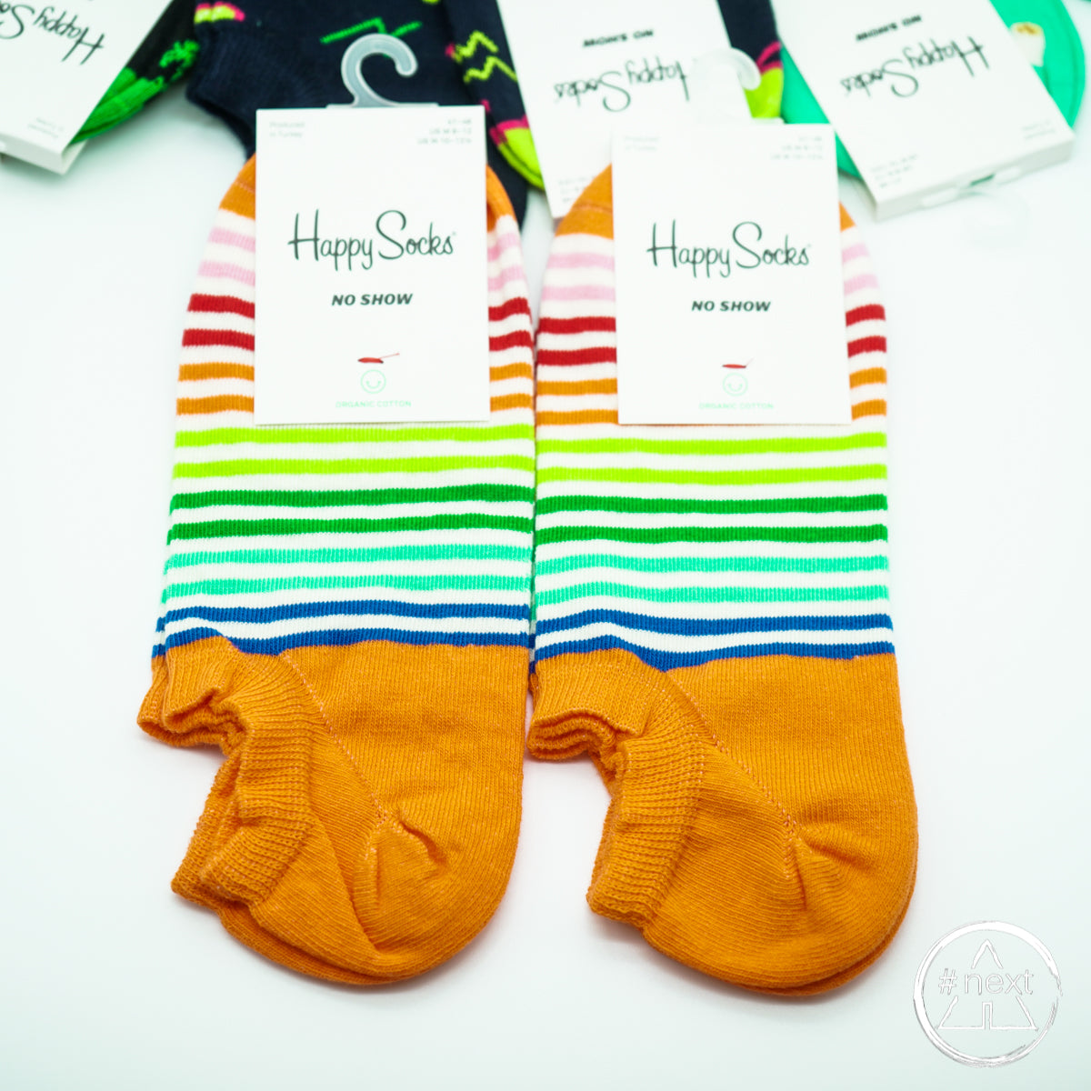 Happy Socks - Calza salvapiede - No show - Stripes - organic cotton - ANDY #NEXT