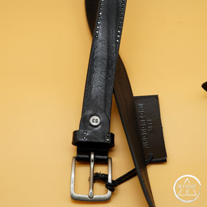 Minoronzoni 1953 - Cintura profilo rivetti - Nero - ANDY #NEXT