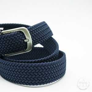 Minoronzoni 1953 - Cintura treccia in cotone elasticizzato - Blu. - ANDY #NEXT